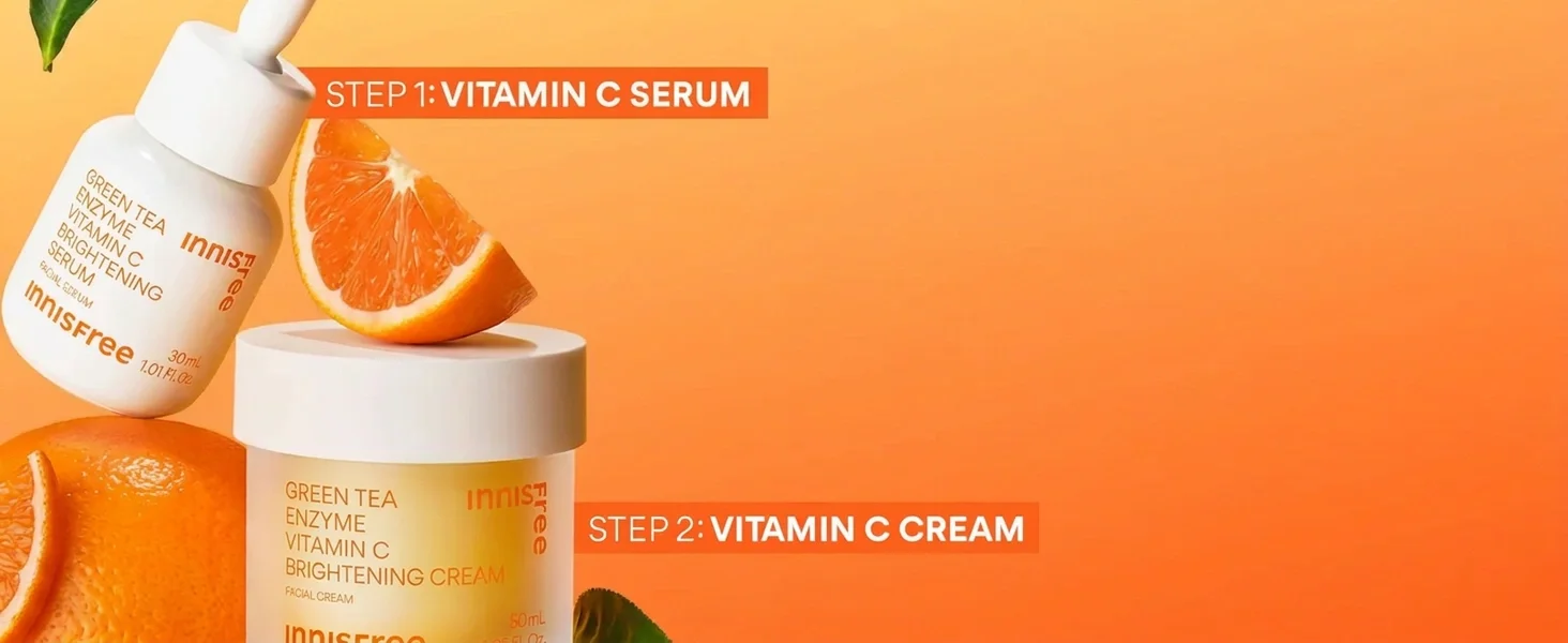 innisfree Green Tea Enzyme Vitamin C Brightening Cream 1.69 oz.(50ml) detail 5