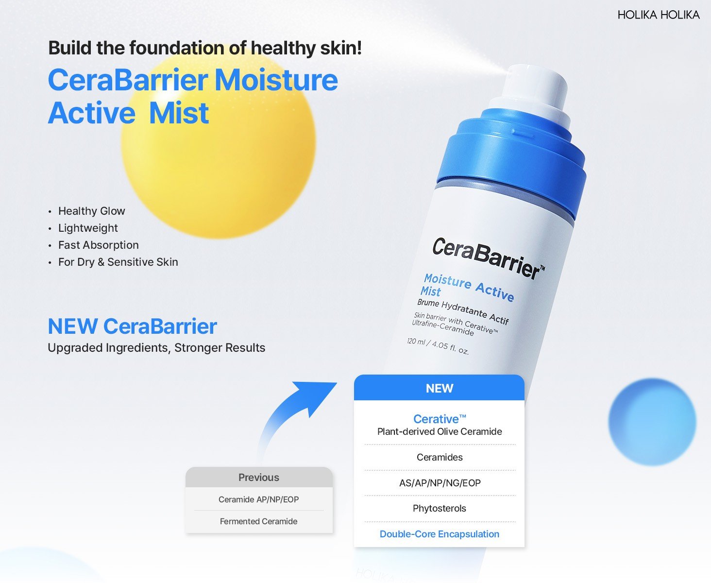 Holika Holika Cerabarrier Moisture Active Mist 4.05 fl. oz.(120ml) detail 1