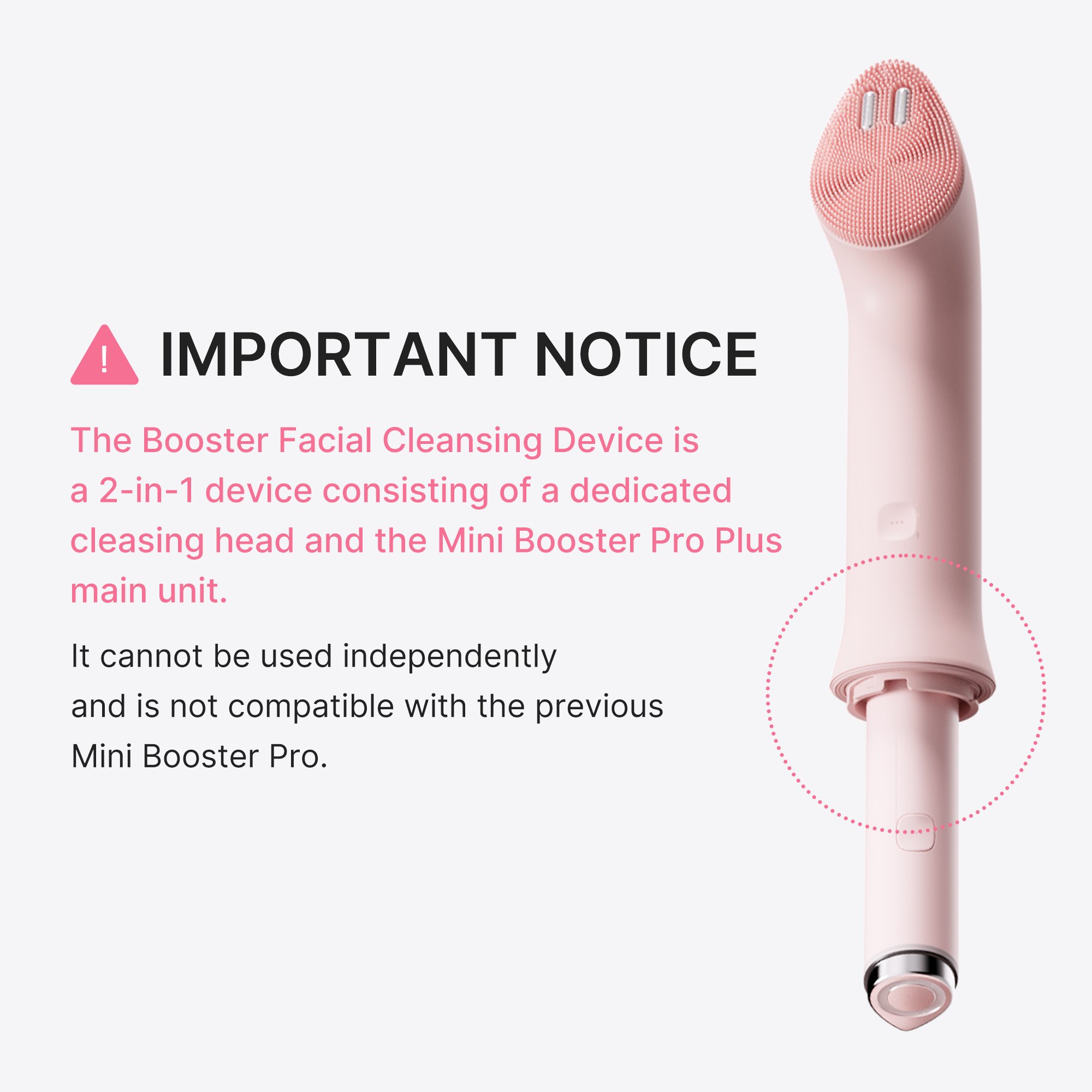 [2colors] medicube Age-r Booster Facial Cleansing Device Head detail 1