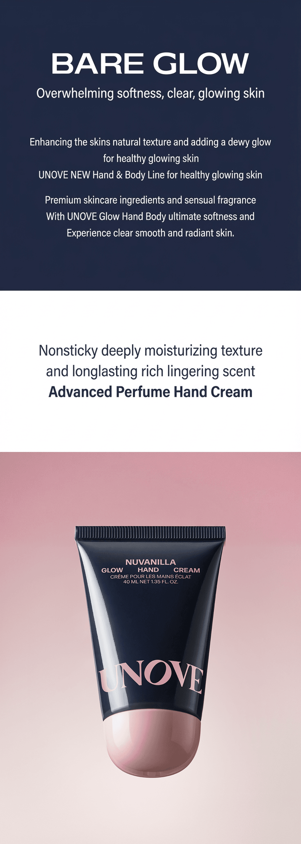 [3scents] UNOVE Glow Hand Cream 1.35 fl. oz.(40ml) detail 2