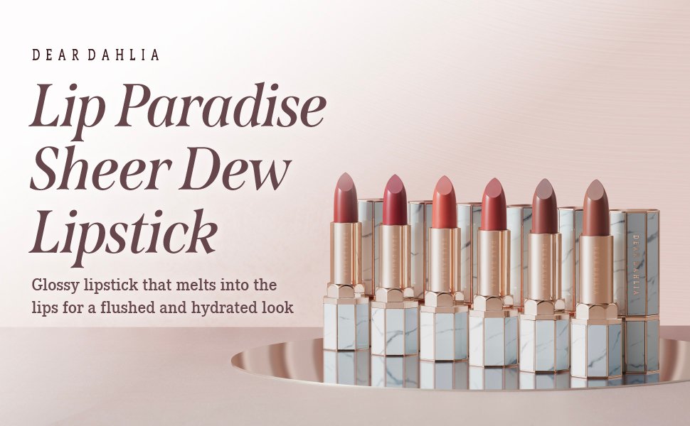 [2colors] DEAR DAHLIA Sheer Dew Lipstick 0.12 oz.(3.5g) detail 1