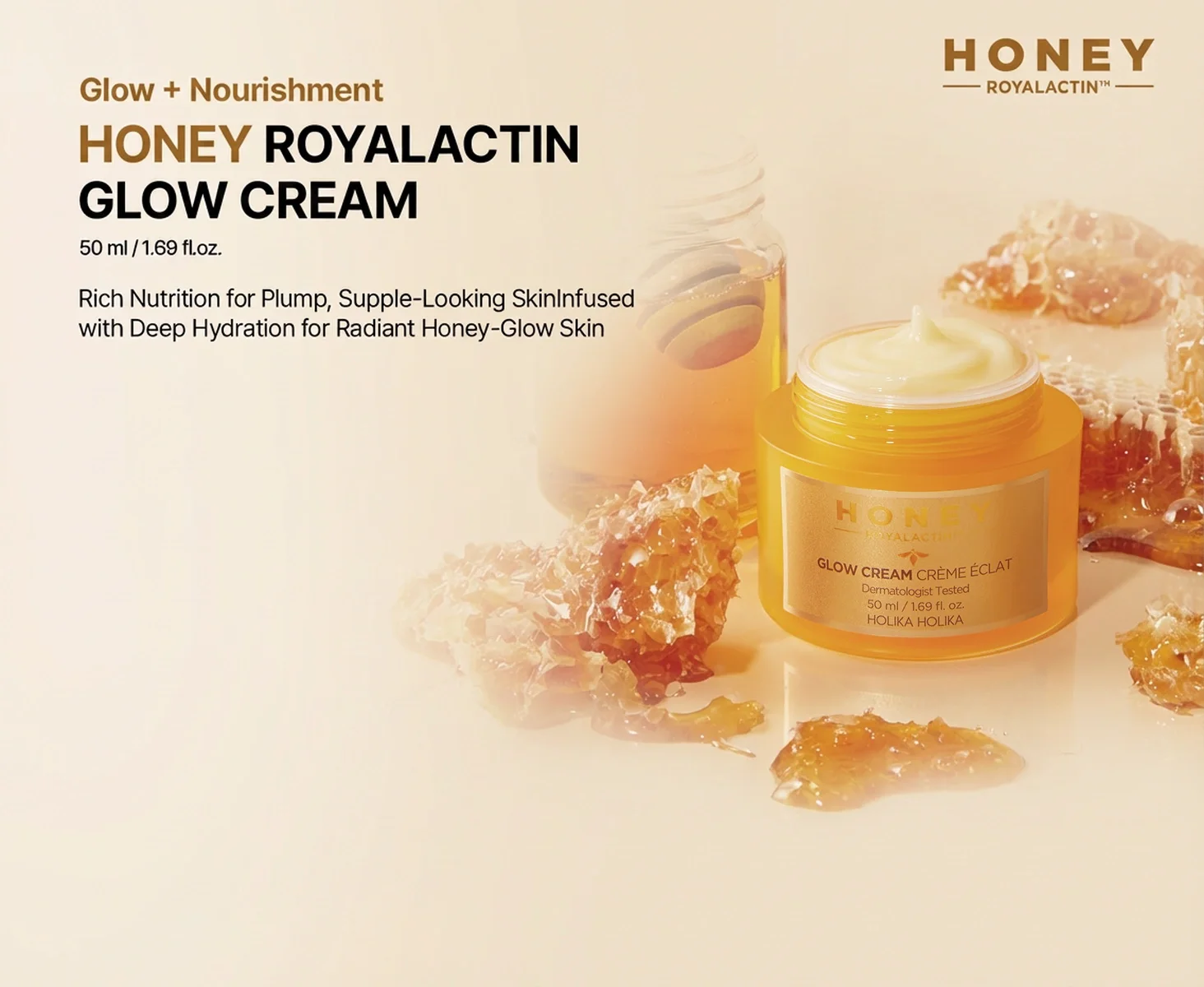 Holika Holika Honey Royalactin Glow Cream 1.69 fl. oz.(50ml) detail 1