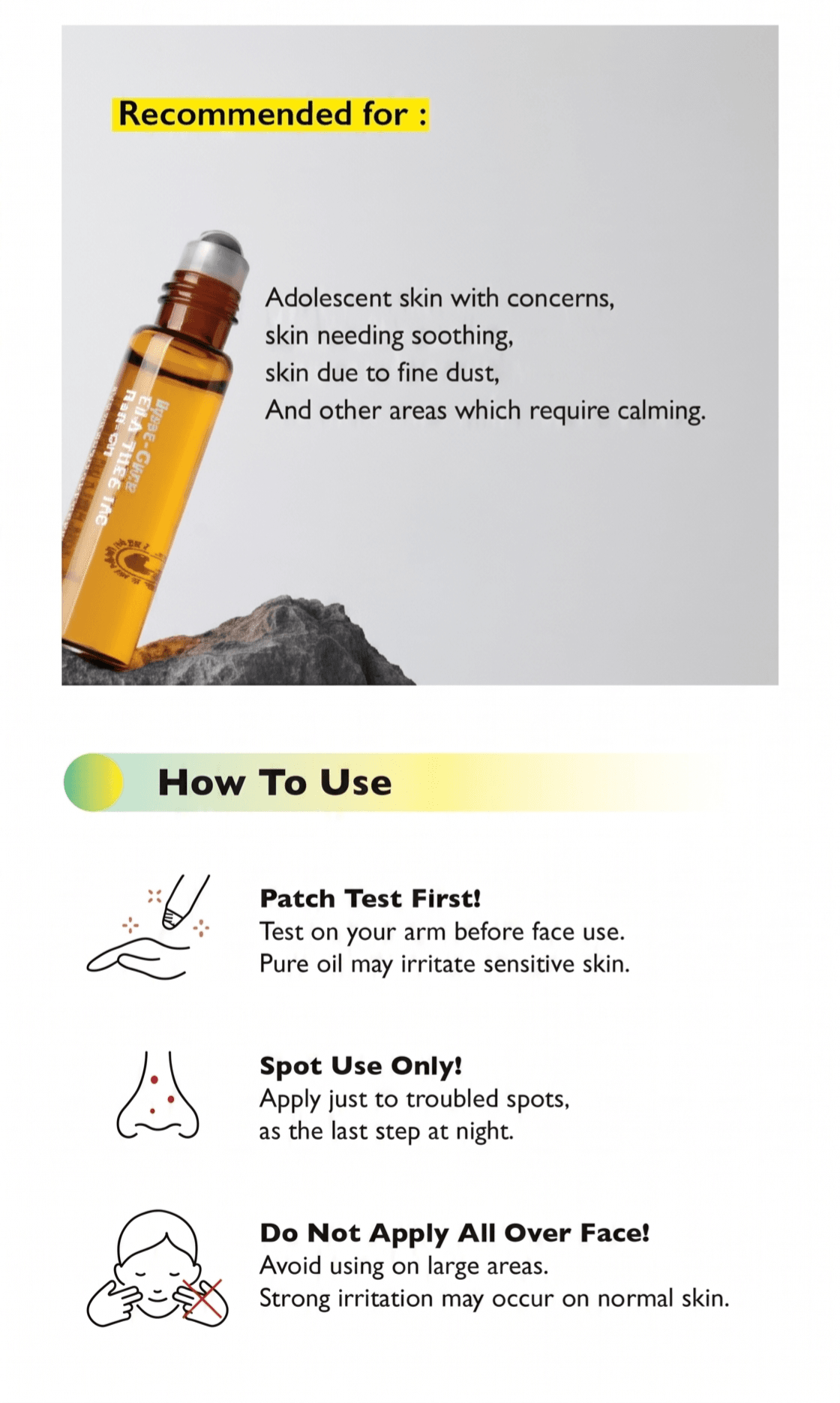 Lazy Society Tea Tree Oil 100 Roll-on 0.19 fl. oz.(5.5ml) detail 2