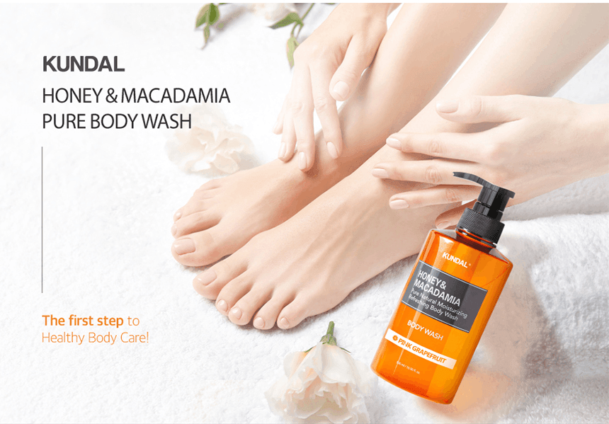 KUNDAL Honey & Macadamia Pure Body Wash Pink Grapefruit 16.9 fl. oz.(500ml) detail 5