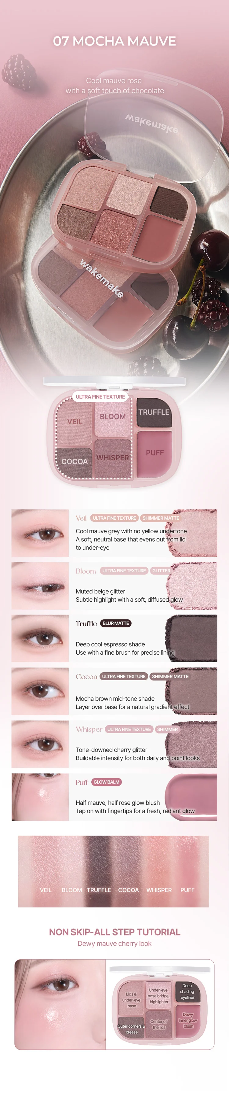 [8colors] WAKE MAKE Soft Sheer Muti Palette 0.21 oz.(6.1g) detail 4