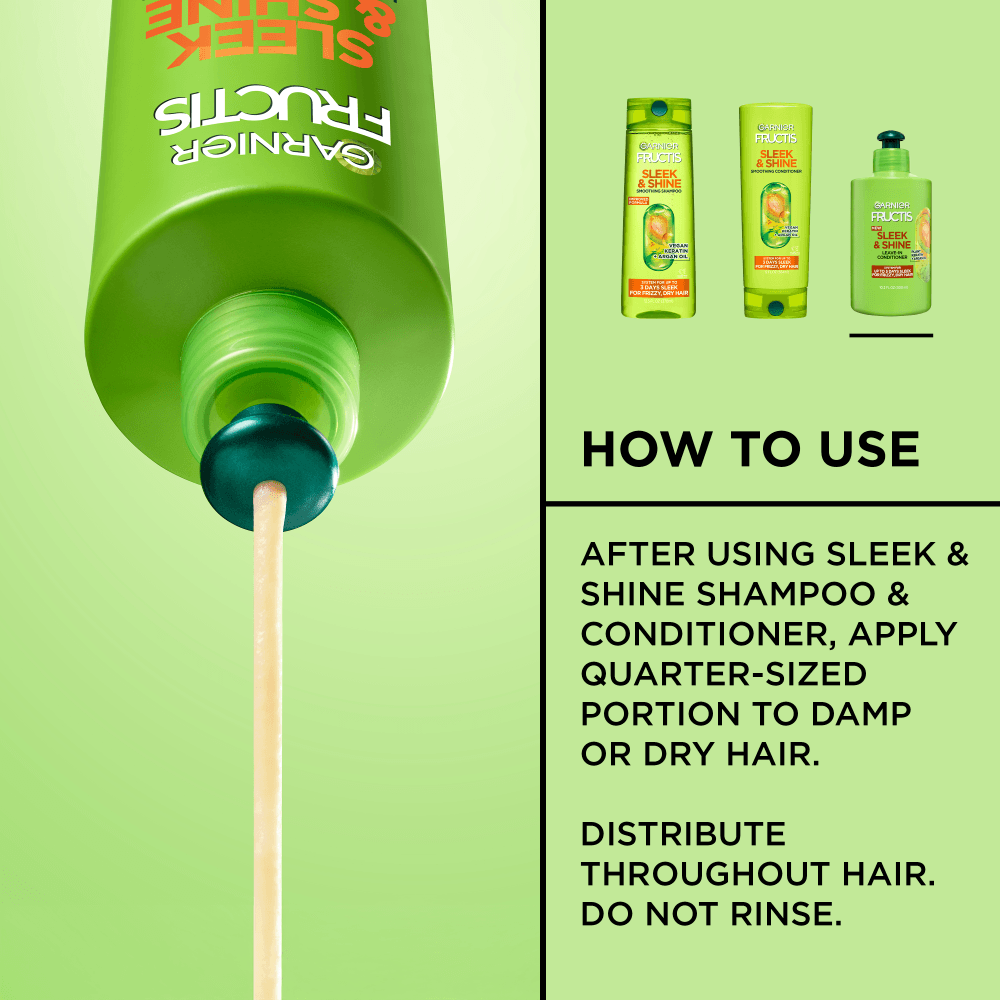 Garnier Fructis Sleek & Shine Intense Smooth Leave-in Conditioner, 10.2 fl. oz.(300ml) detail 3