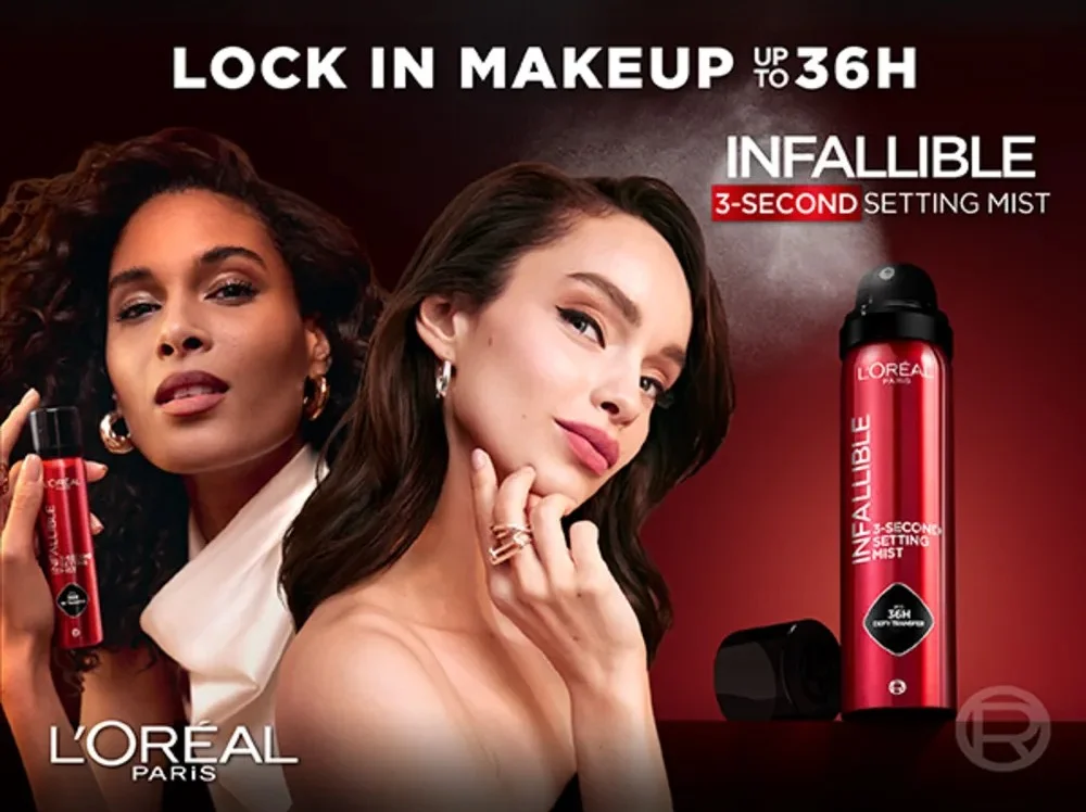 [2sizes] L'Oreal Paris Infallible 3-Second Setting Spray, up to 36H wear, Clear detail 4