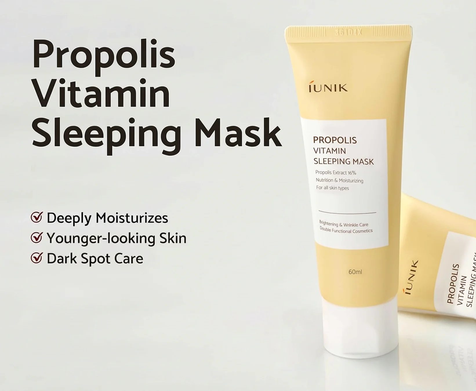 IUNIK Propolis Vitamin Sleeping Mask 2.02 fl. oz.(60ml) detail 1