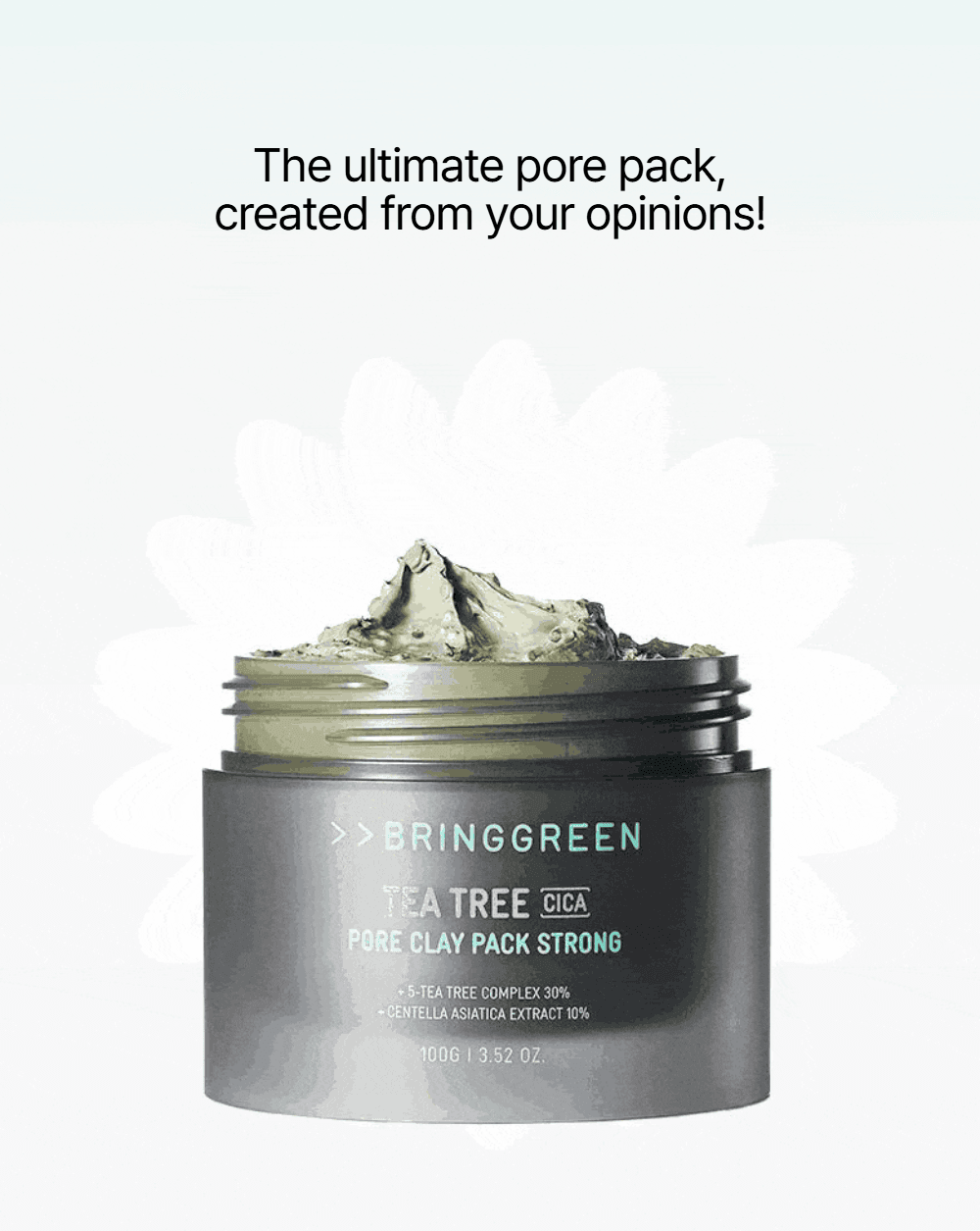 BRING GREEN Tea Tree Cica Pore Clay Pack Strong 3.52 oz.(100g) detail 2