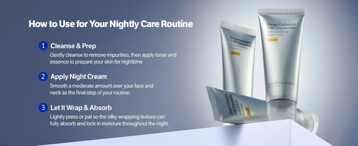SUNGBOON EDITOR Deep Collagen 7 Gf Ceramide Advanced Barrier Night Cream 1.69 fl. oz.(50ml) detail 8