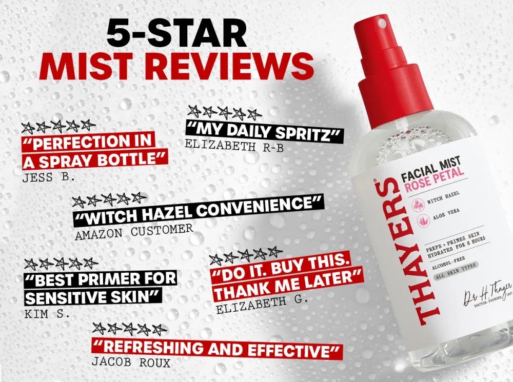 Thayers Hydrating Rose Petal Facial Toning Mist 3 fl. oz.(90ml) detail 3