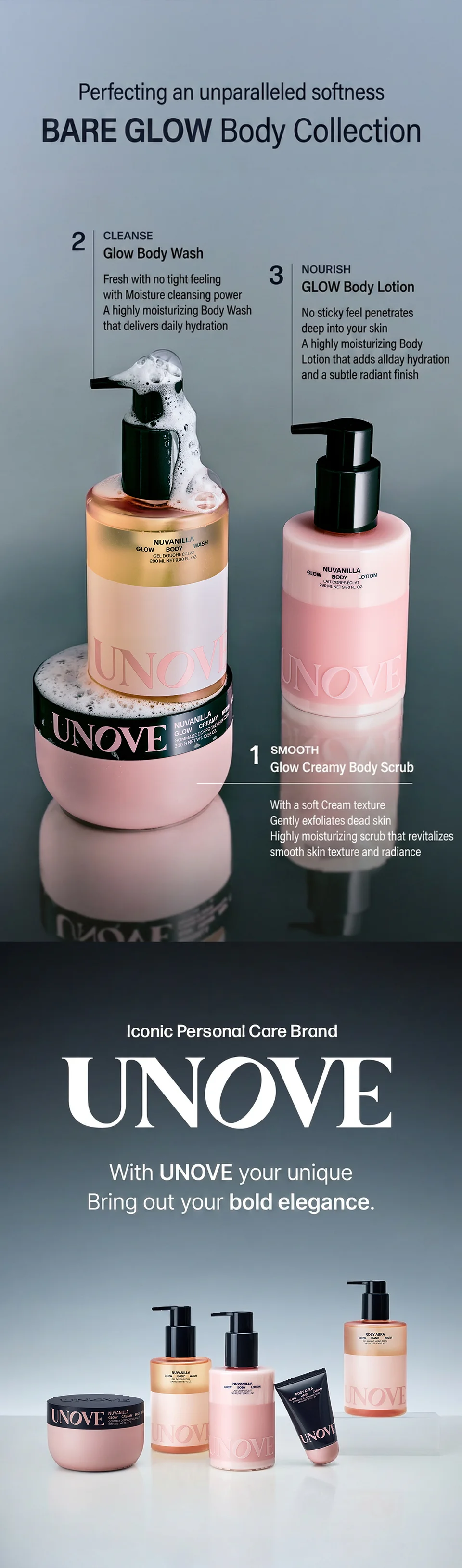 [2scents] UNOVE Glow Body Wash 9.8 fl. oz.(290ml) detail 15