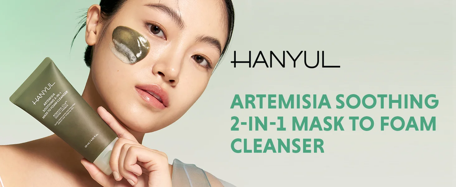HANYUL Artemisia Soothing 2‑in‑1 Mask To Foam Cleanser 4.05 fl. oz.(120ml) detail 1