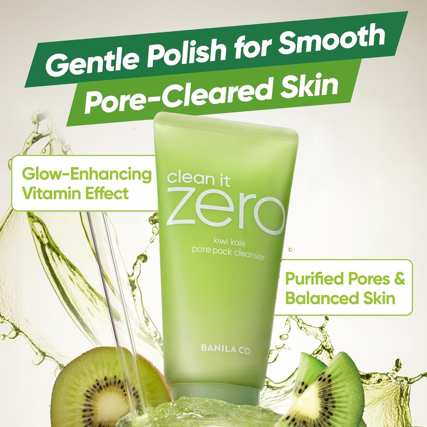 BANILA CO Clean It Zero Kiwi Kale Pore Pack Cleanser 6.35 oz.(180g) detail 1