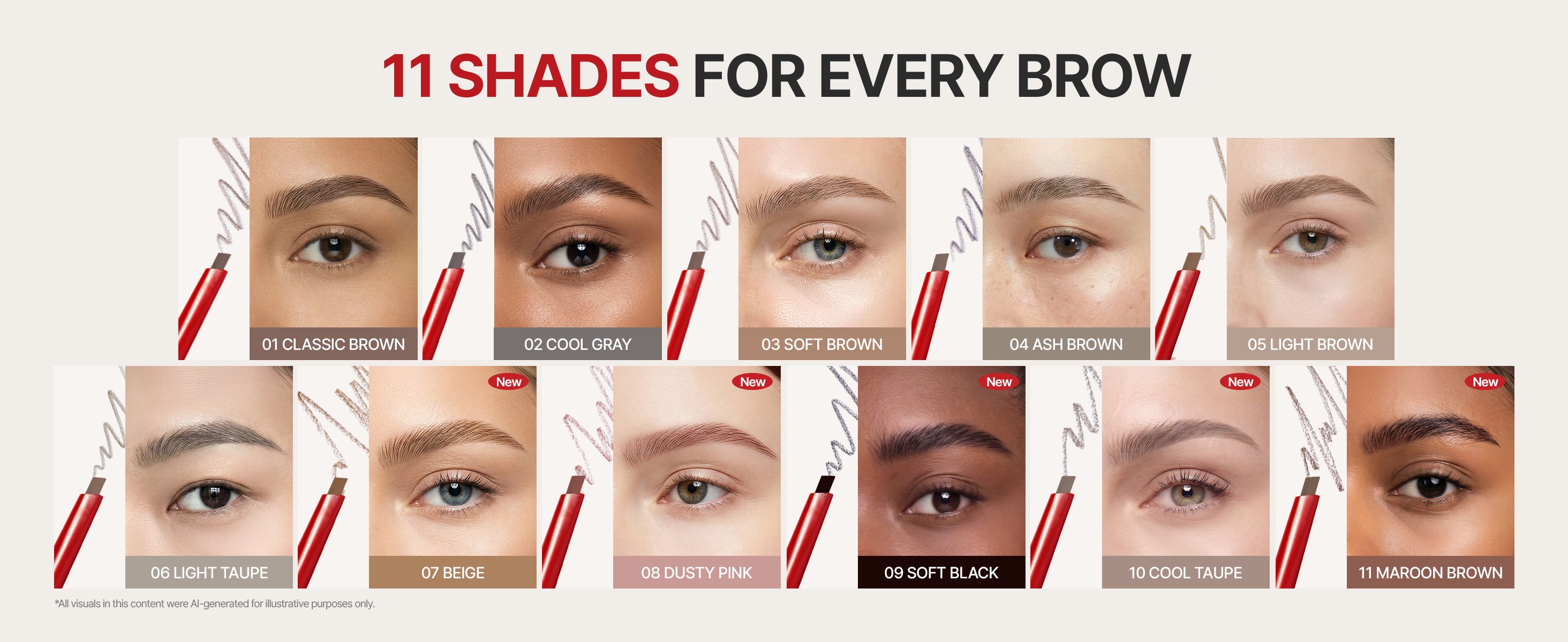 [11colors] espoir The Brow Balance Pencil 0.03 oz.(0.1g) detail 2