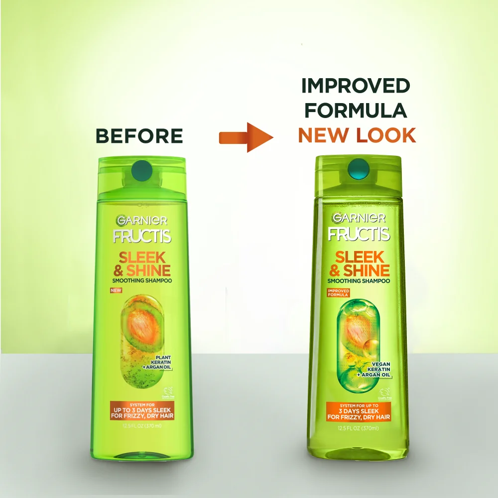 Garnier Fructis Sleek & Shine Smoothing Shampoo For Frizzy, Dry Hair 12.5 fl. oz.(370ml) detail 3