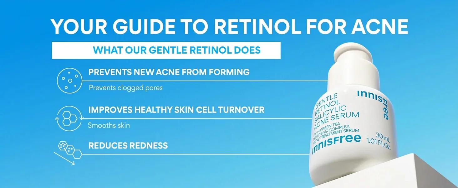 innisfree Gentle Retinol Salicylic Acne Serum 1.01 fl. oz.(30ml) detail 4