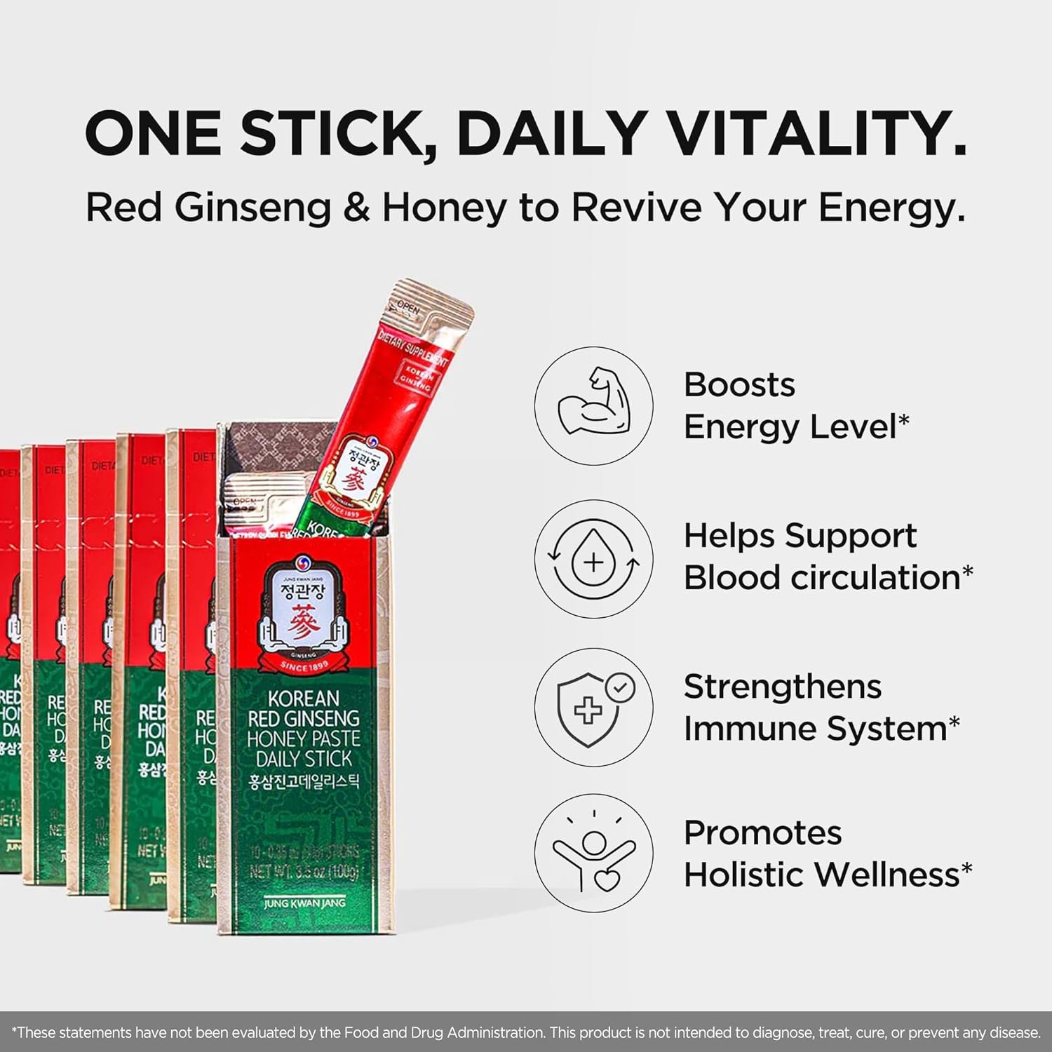 JUNG KWAN JANG Ginseng Honey Paste Daily Stick 0.35 oz.(10g) x 30ea detail 4