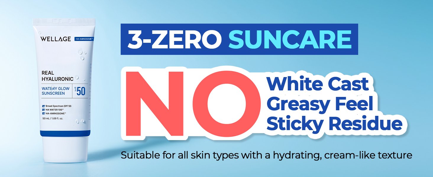Wellage Real Hyaluronic Watery Glow Sunscreen 1.69 fl. oz.(50ml) x 2ea detail 5