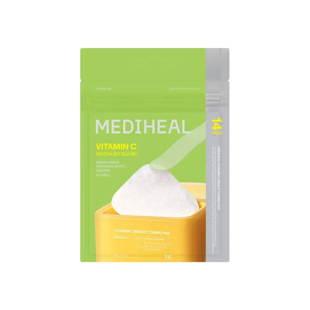 MEDIHEAL Vitamin C Bright Toning Pad 14 pads 1.08 fl. oz.(32ml)