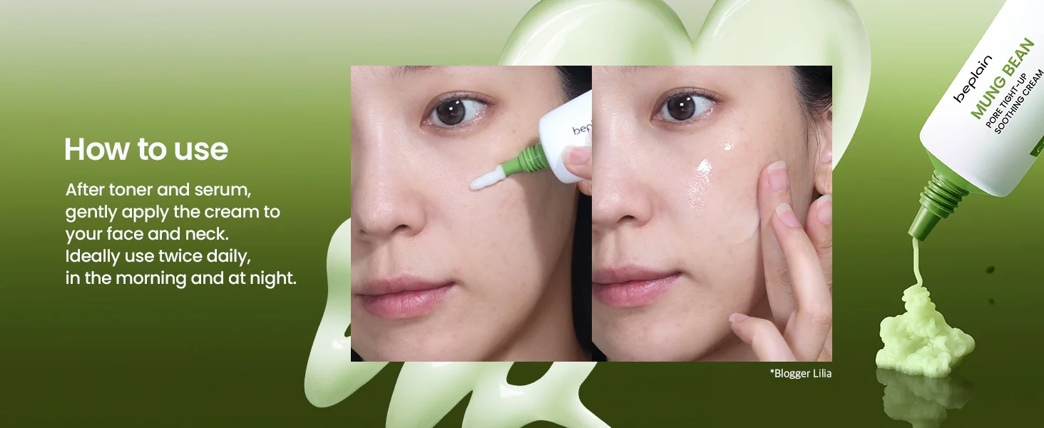 beplain Mung Bean Pore Tight-up Soothing Cream 2.02 fl. oz.(60ml) detail 3