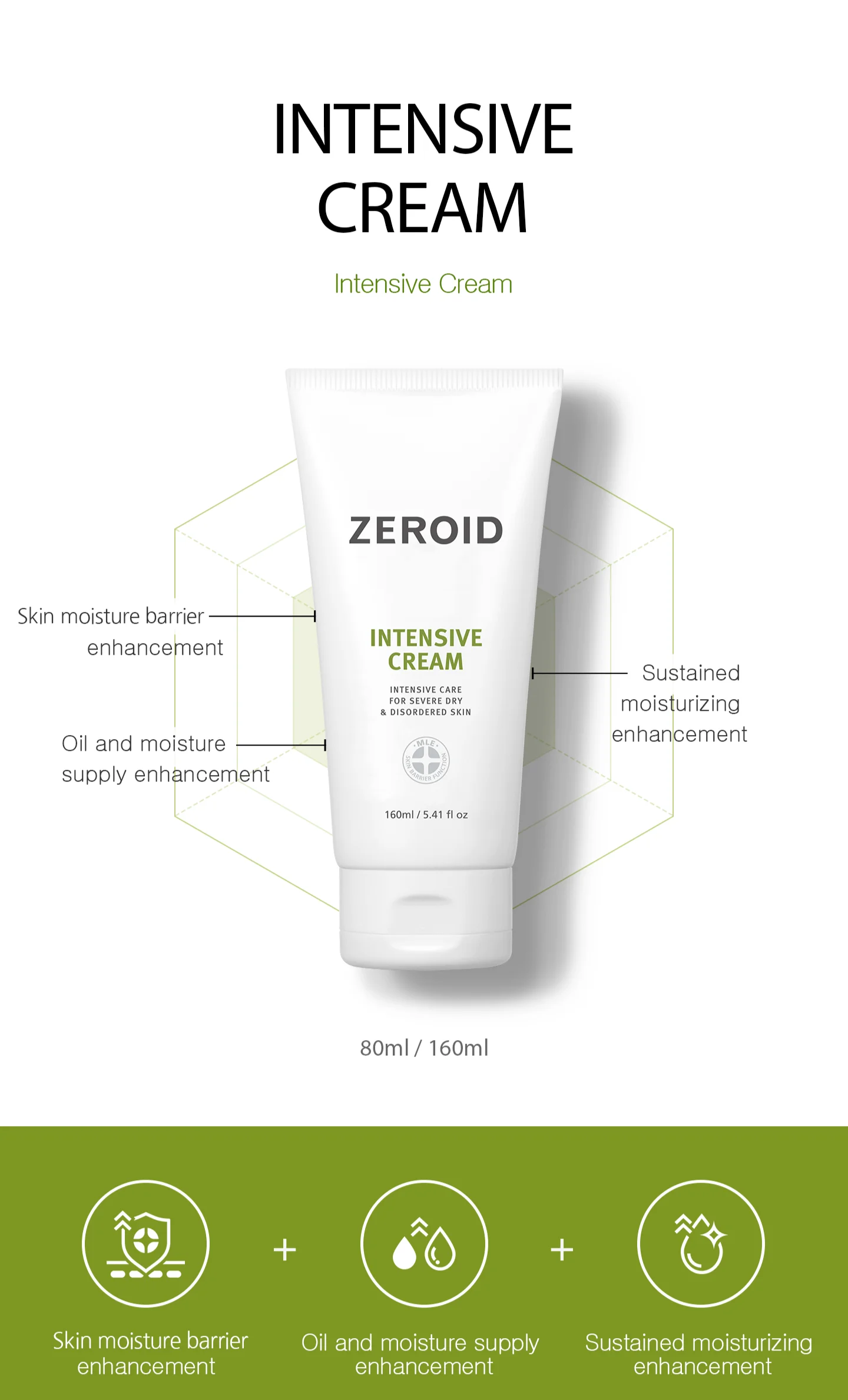 Zeroid Intensive Cream 2.71 fl. oz.(80ml) detail 1