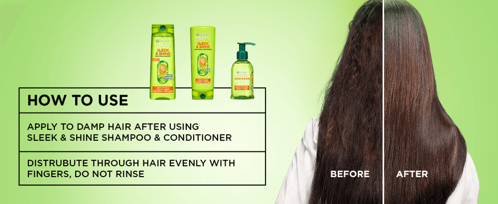 Garnier Fructis Sleek & Shine Anti-frizz Serum For Frizzy, Dry Hair 5.1 fl. oz.(150ml) detail 1
