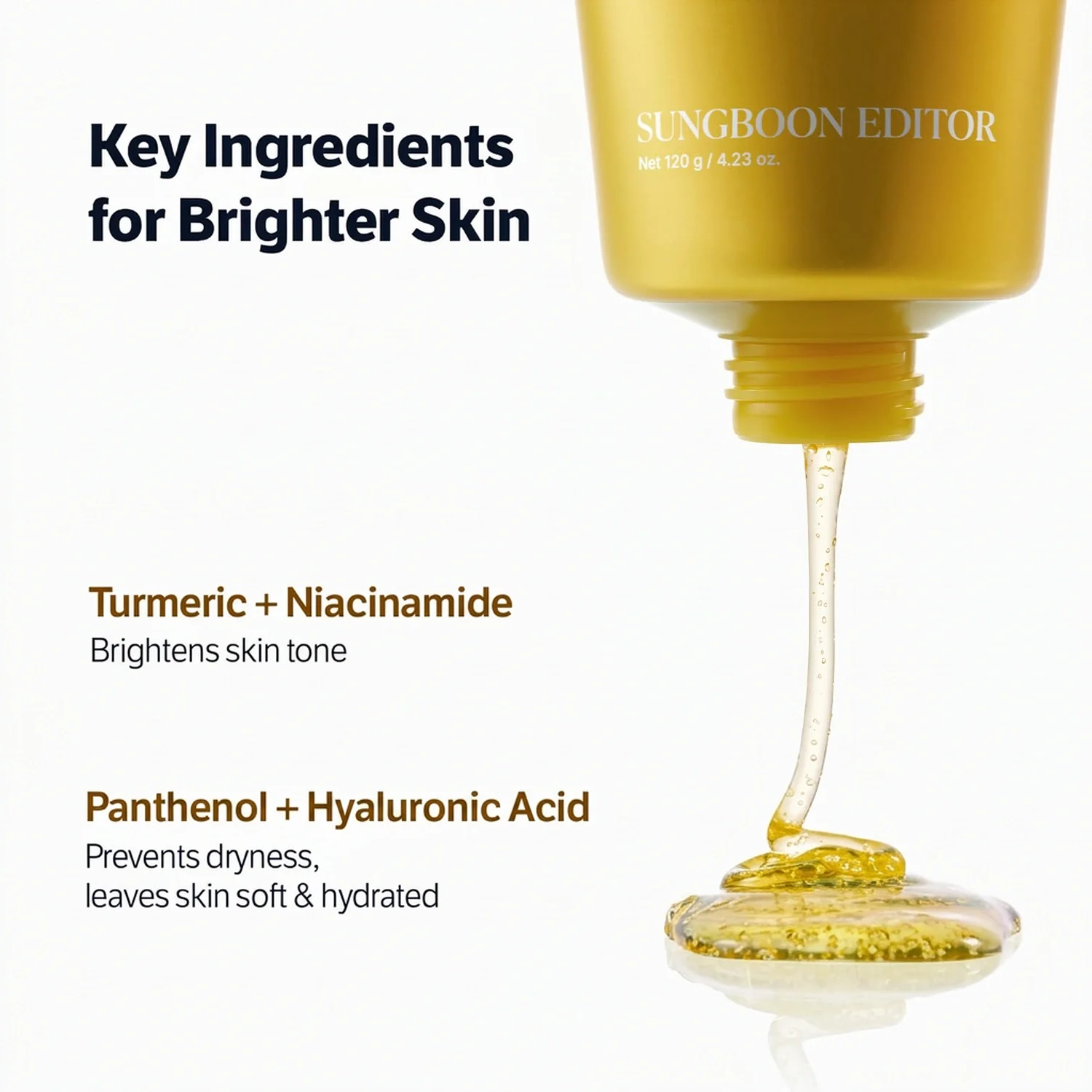 SUNGBOON EDITOR Kojic Acid Niacinamide Radiance Soothing Gel Cleanser 4.23 oz.(120g) detail 2