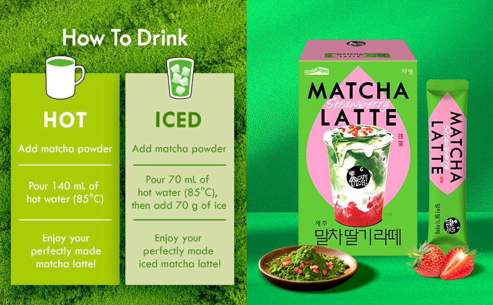 JARDIN Roastique Cafe Mori Strawberry Matcha Latte 0.77 oz.(21.8g