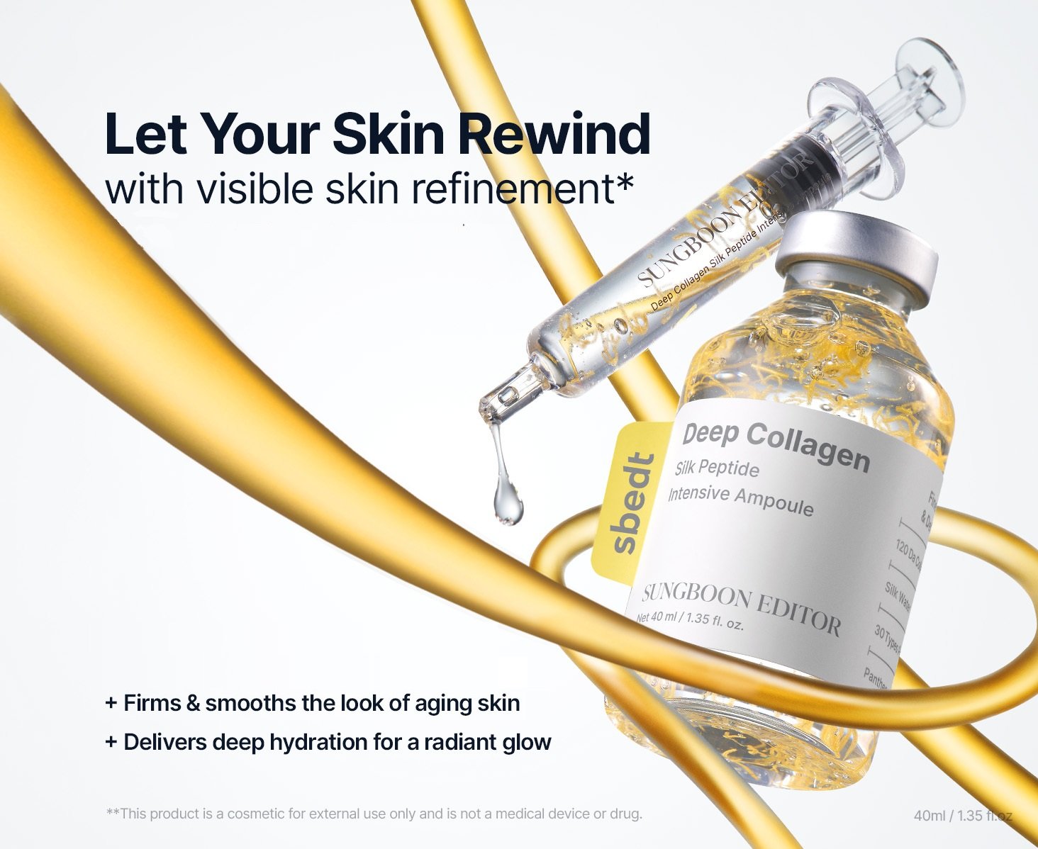 SUNGBOON EDITOR Deep Collagen Silk Peptide Intensive Ampoule 1.35 fl. oz.(40ml) detail 1
