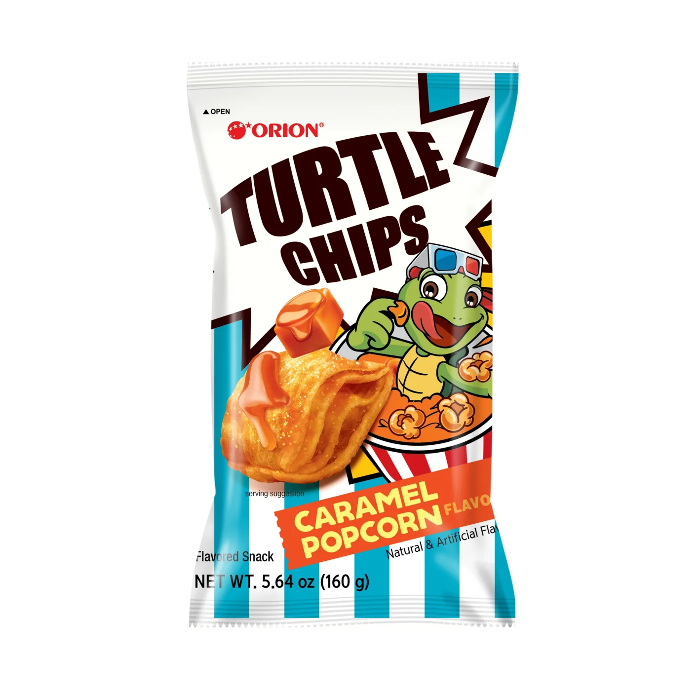ORION Turtle Chips Caramel Popcorn 5.64 oz.(160g) detail 4