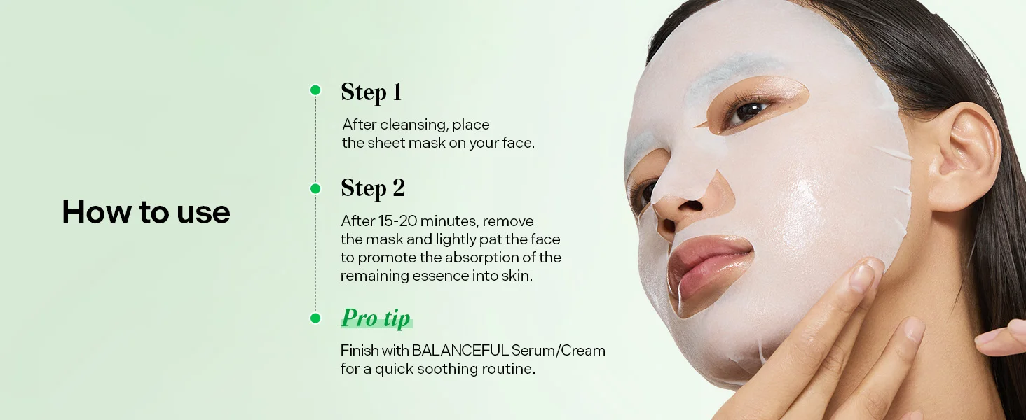 Torriden Balanceful Cica Mask Sheet 0.85 fl. oz.(25ml) x 10ea detail 3