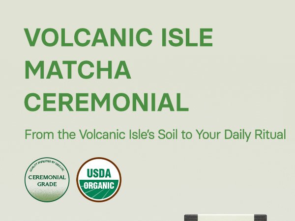 OSULLOC Volcanic Isle Matcha (ceremonial) 1.41 oz.(40g) detail 1