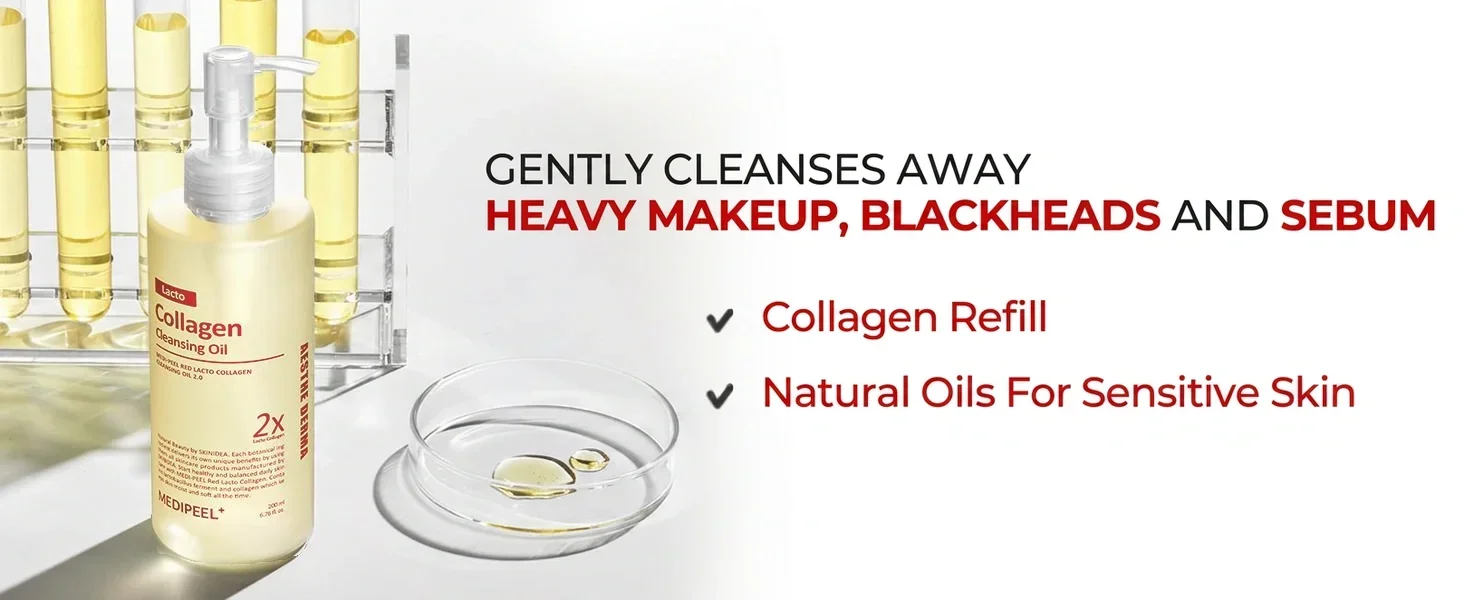 MDP Red Lacto Collagen Cleansing Oil 2.0/6.76 fl. oz.(200ml) detail 1