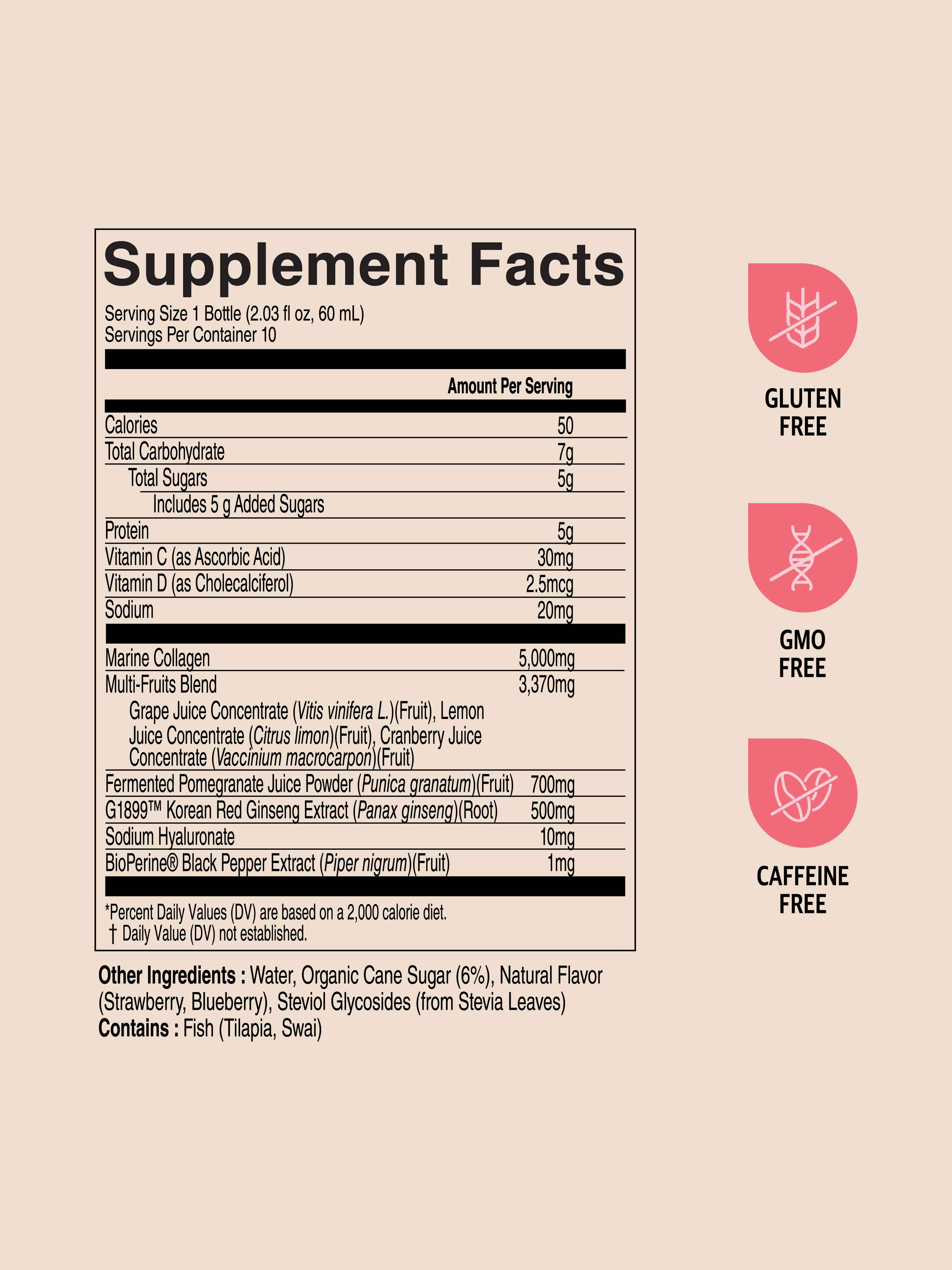 JUNG KWAN JANG Adapto Collagen Immune Support 2.03 fl. oz.(60ml) x 10ea detail 8