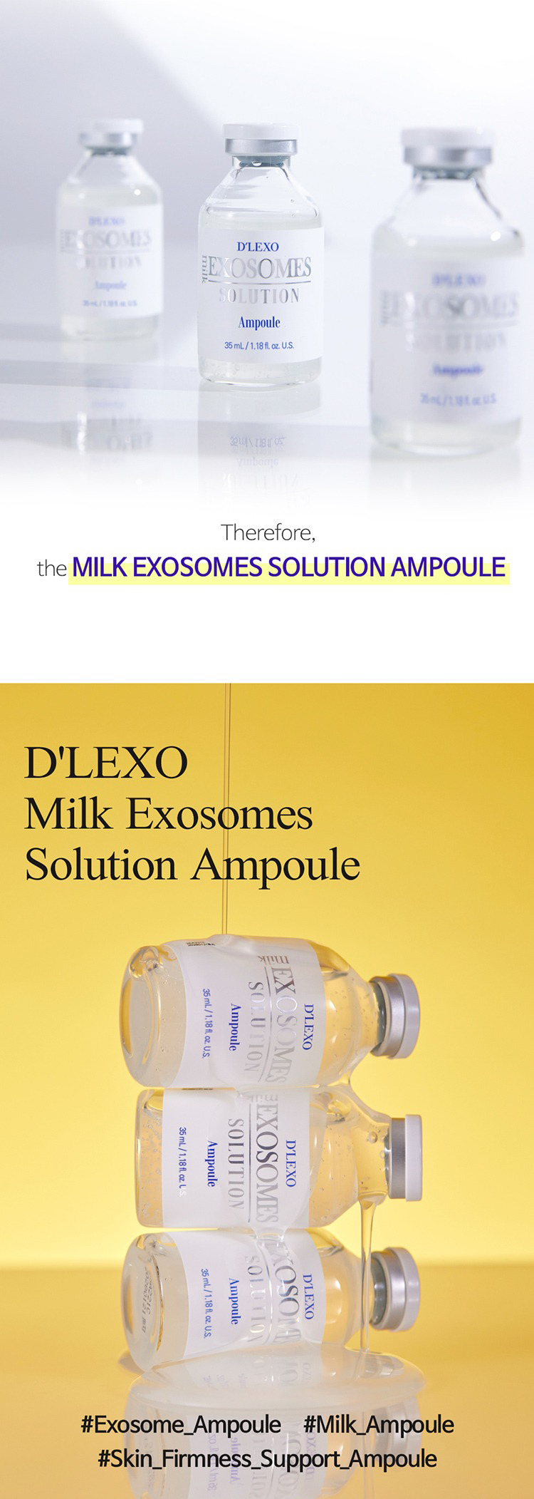 D'Lexo Milk Exosomes Solution Ampoule 1.18 fl. oz.(35ml) | OLIVE