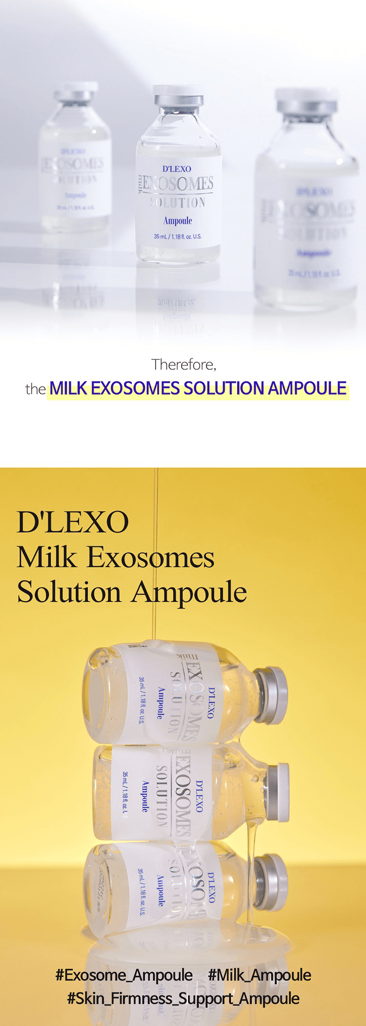 D'Lexo Milk Exosomes Solution Ampoule 1.18 fl. oz.(35ml) detail 2