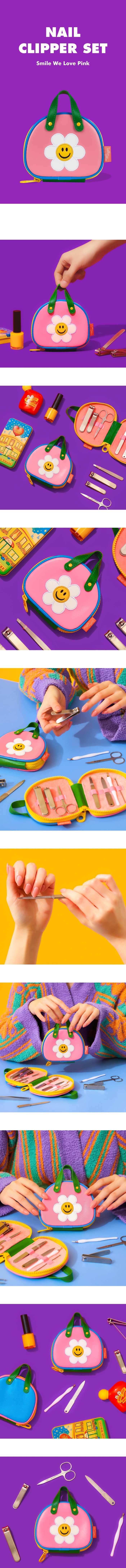 wiggle wiggle Nail Clipper Set - Smile We Love Pink detail 1