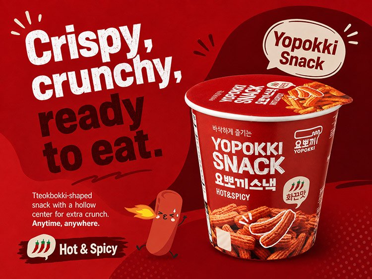 YoungPoong Yopokki Snack Hot & Spicy Cup 1.8 oz.(50g) detail 2