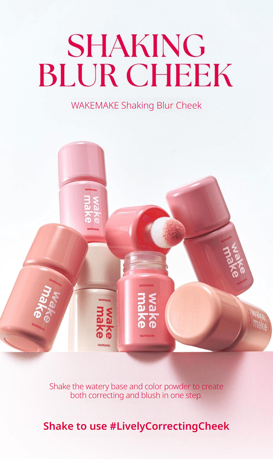[6colors] WAKE MAKE Shaking Blur Cheek 0.14 oz.(4g) detail 1