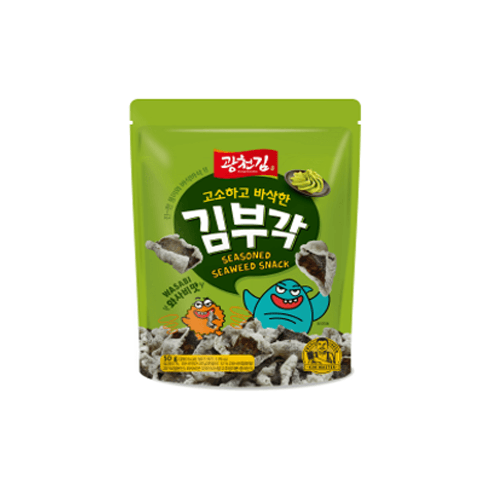 Kwangcheonkim Crispy Seaweed Chips Wasabi 1.76 oz.(50g) detail 1