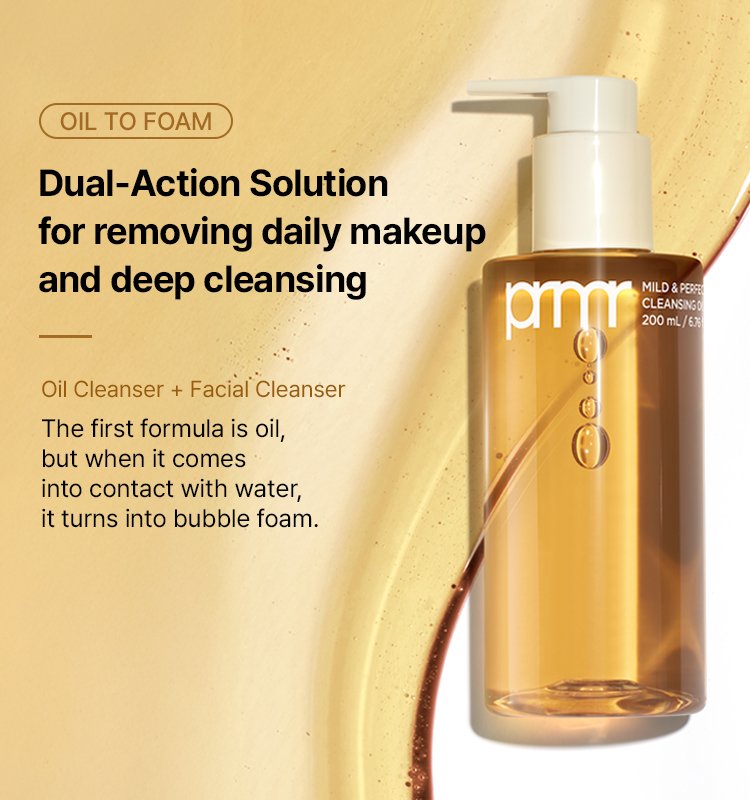 PRMR Mild & Perfect Cleansing Oil To Foam 6.76 fl oz. (200 ml) detail 1