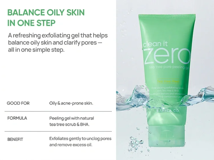 BANILA CO Clean It Zero Tea Tree Pore Peeling Gel 4.06 fl. oz.(120ml) detail 2