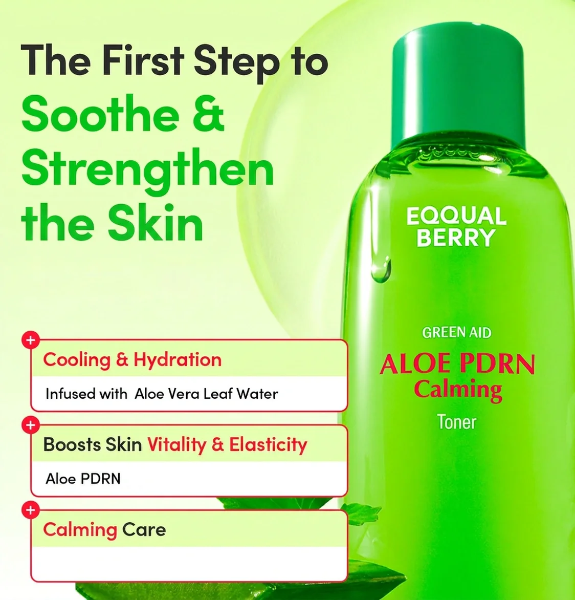 EQQUALBERRY Aloe PDRN Calming Toner 5.07 fl. oz.(150ml) detail 1