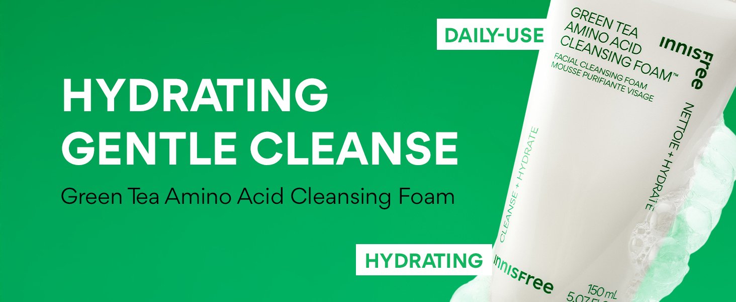 innisfree Green Tea Amino Acid Cleansing Foam 5.07 fl. oz.(150ml) detail 1