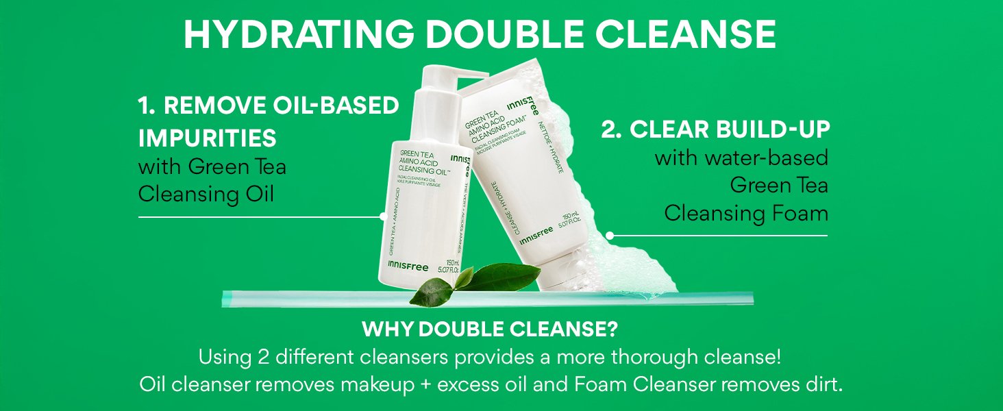 innisfree Green Tea Amino Acid Cleansing Foam 5.07 fl. oz.(150ml) detail 5