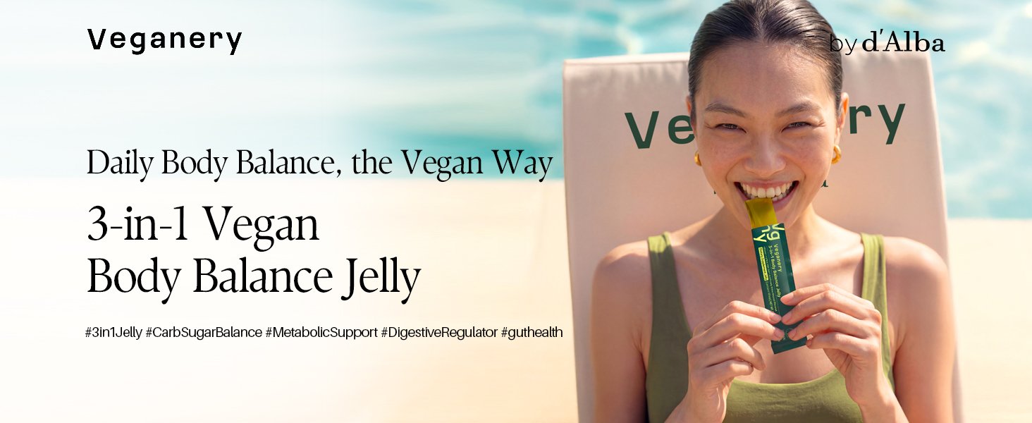 Veganery by d'Alba 3-in-1 Body Balance Jelly Dietary Supplement 0.41 oz.(20g) x 14ea detail 1