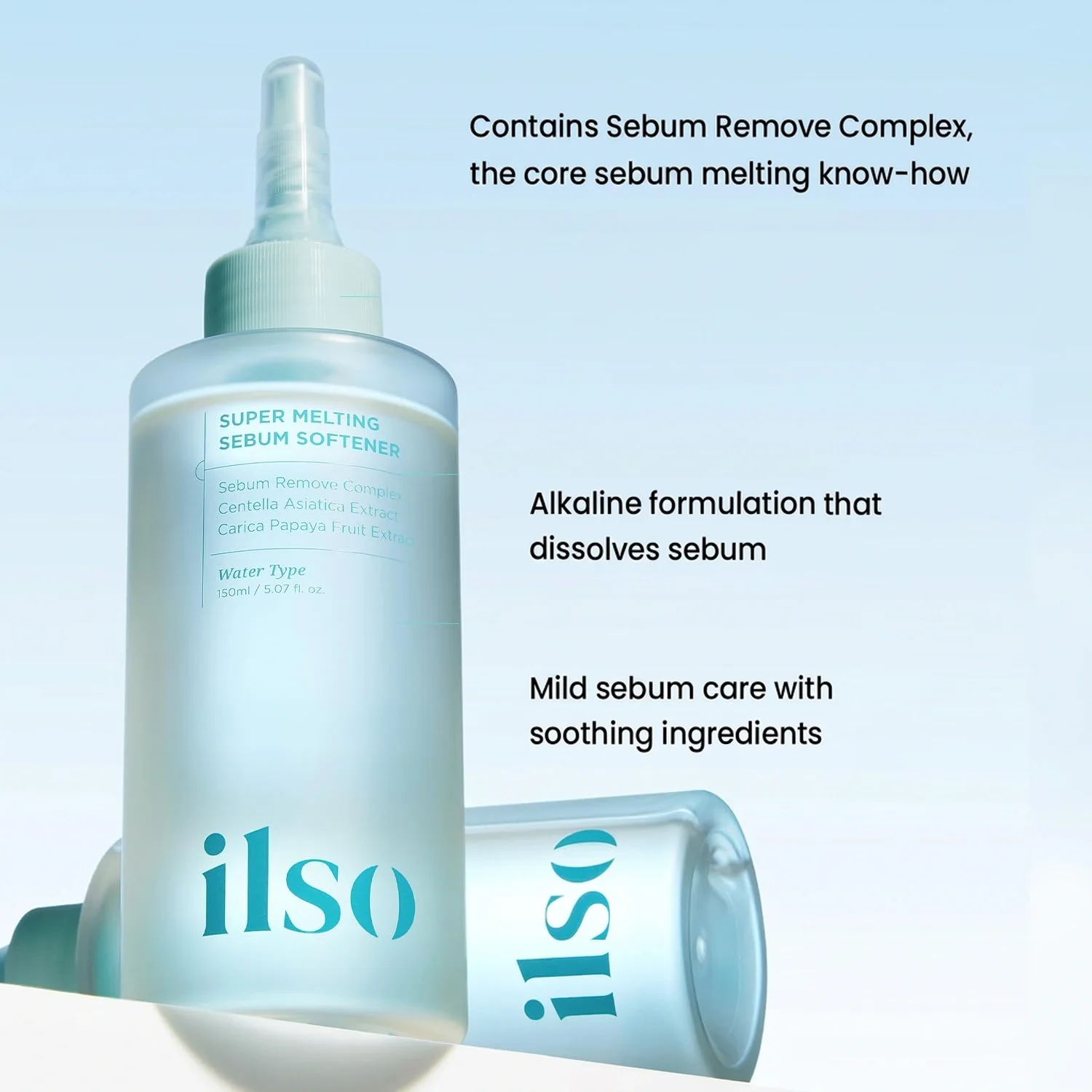 ilso Super Melting Sebum Softener 5.29 oz.(150ml) (+skin Wrap Cotton Pad 40ea) detail 3