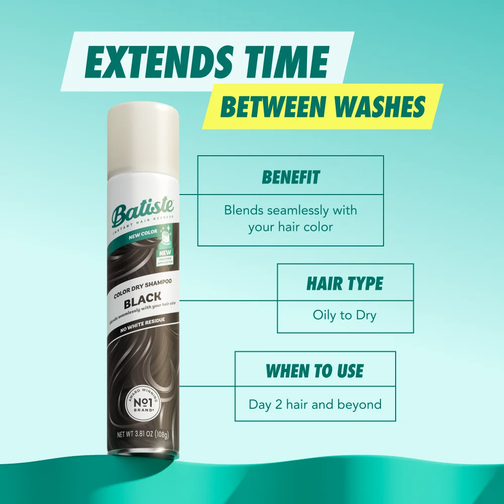 Batiste Color Dry Shampoo Black 3.81 oz.(108g) detail 2