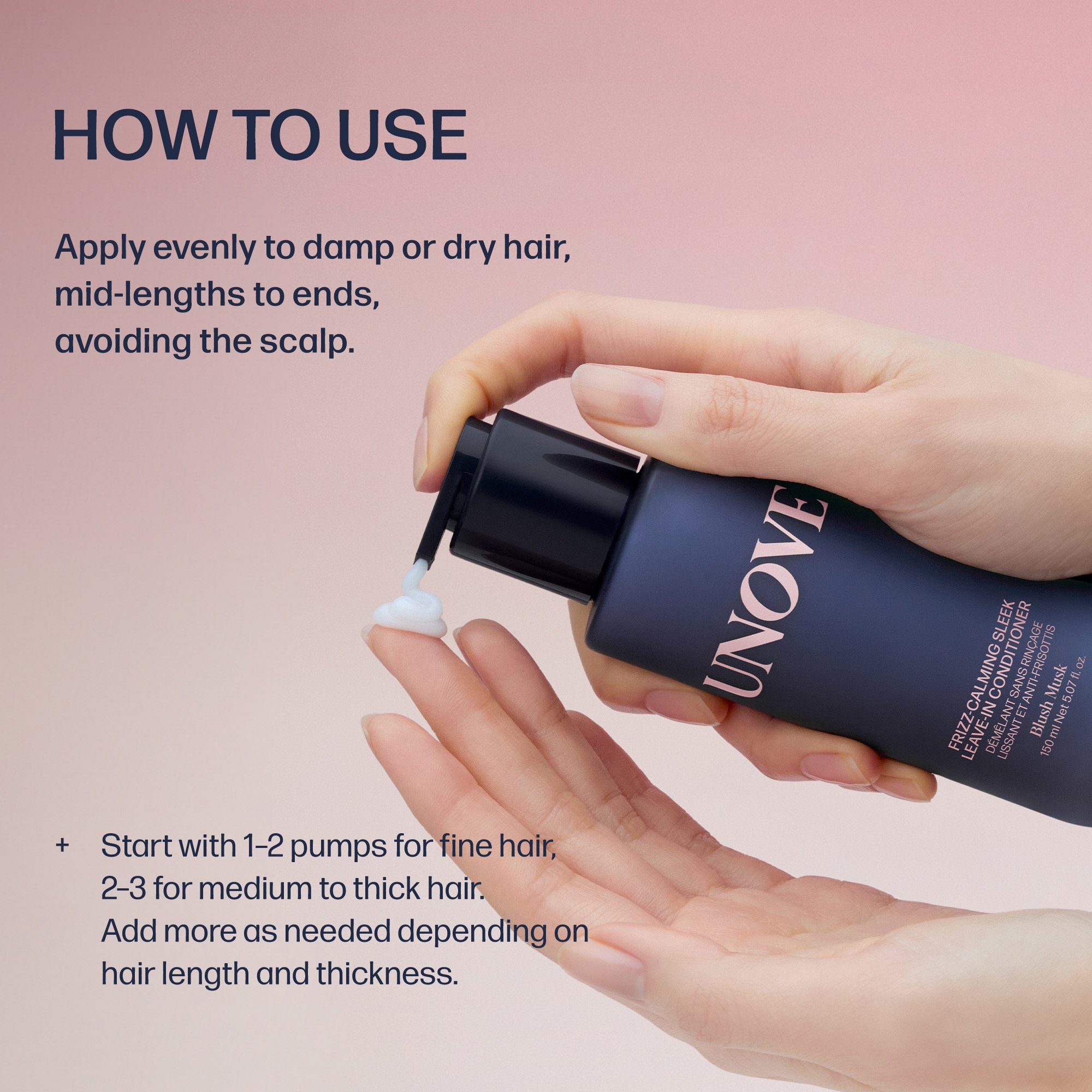 UNOVE Frizz-calming Sleek Leave-in Conditioner 5.1 fl. oz.(150ml) detail 4